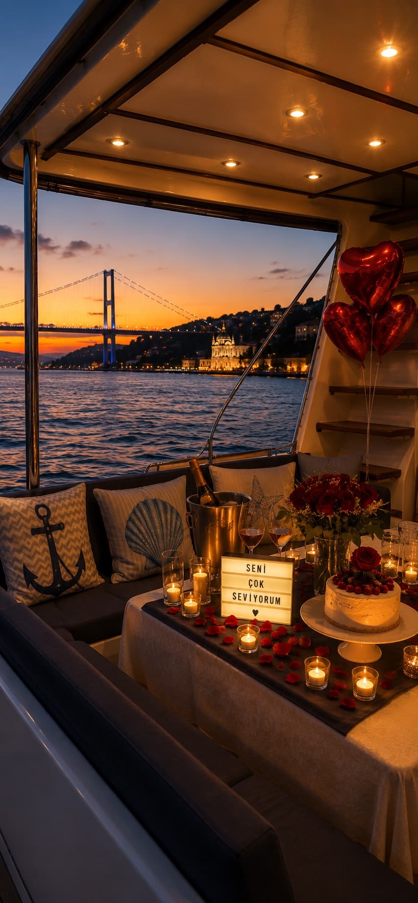 İstanbul Boğazı'nda Evlilik Teklifi Tekne Turu